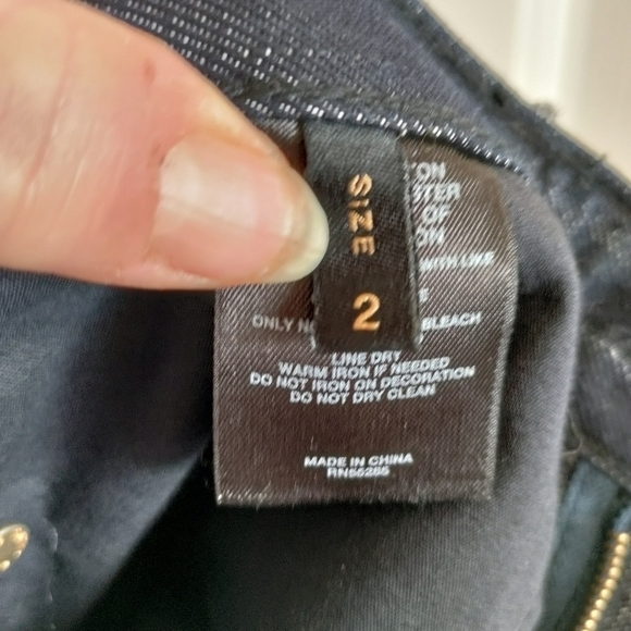 Express Stella Boot Leg Jeans Size 2 Shimmer and Embellished - Picture 5 of 10